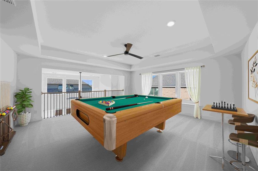 Furnished interior view inside a new home in Estates at Rockhill, Frisco (Image 12).