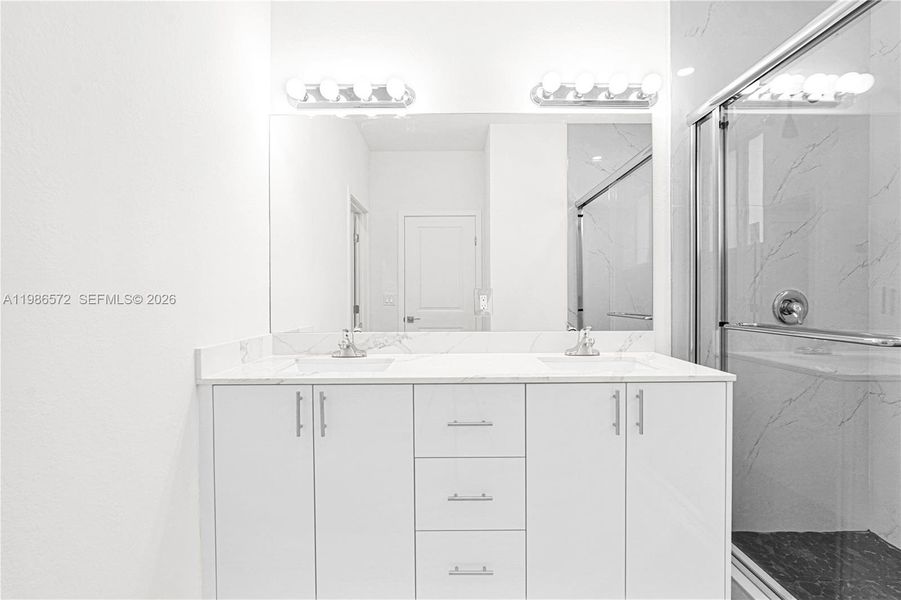 Furnished interior view inside a new home in , Miami (Image 44).