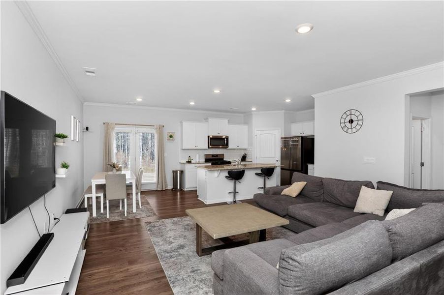 Furnished interior view inside a new home in , Buford (Image 10).