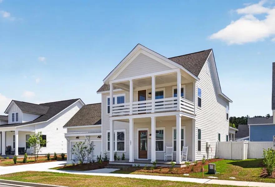 Front exterior of a new home in , Summerville, SC, highlighting curb appeal (Image 28).