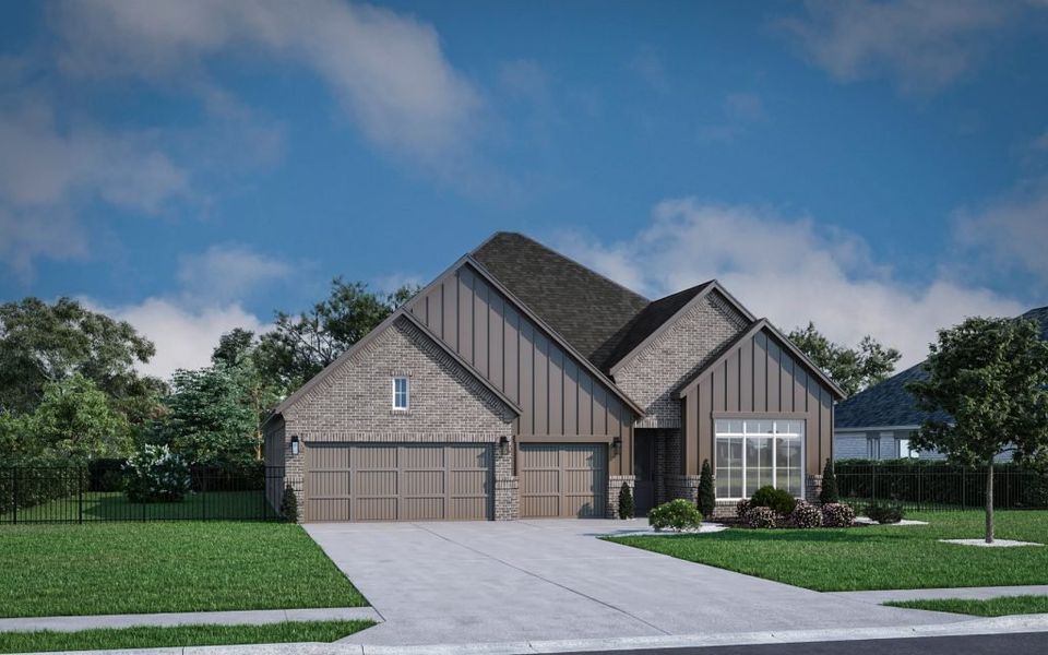 Representative exterior photo of a completed home built from the Breckenridge by Stonefield Homes in Rio Vista at Kelly Ranch, Aledo, TX (Image 30).