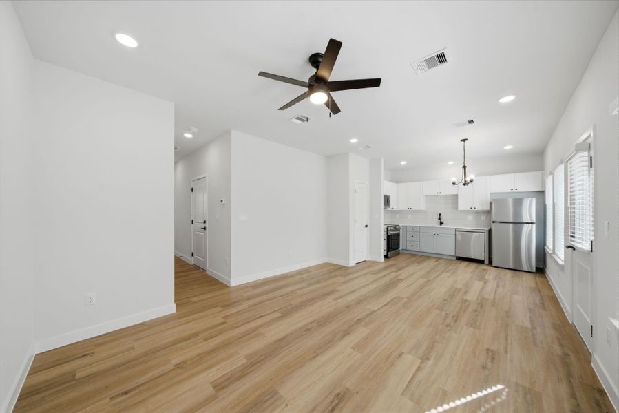 So many ways to arrange furniture in this open floor plan!