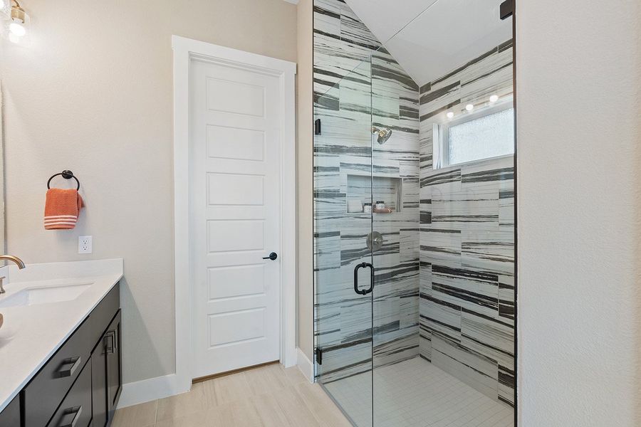 Furnished interior view inside a new home in Park Collection at Lariat, Liberty Hill (Image 28). Furnished interior view inside a new home in Park Collection at Lariat, Liberty Hill (Image 28).