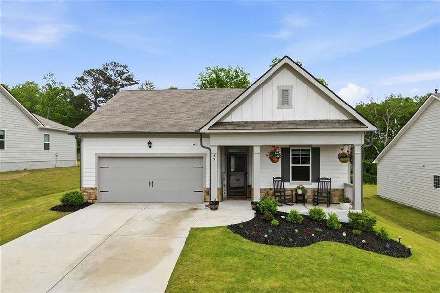 Front exterior of a new home in Lost Creek, Dallas, GA, highlighting curb appeal (Image 26).