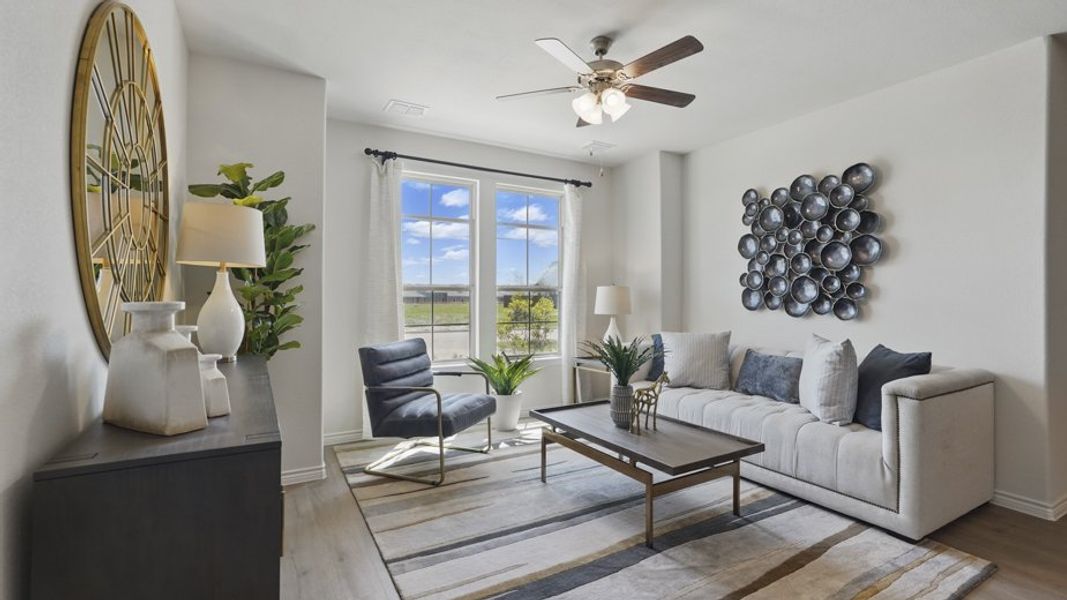 Furnished interior view inside a new home in Liberty Crossing, Royse City (Image 16).