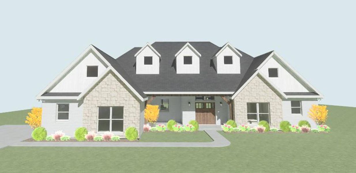 Exterior rendering of this home design in , Lone Oak, TX (Image 11).