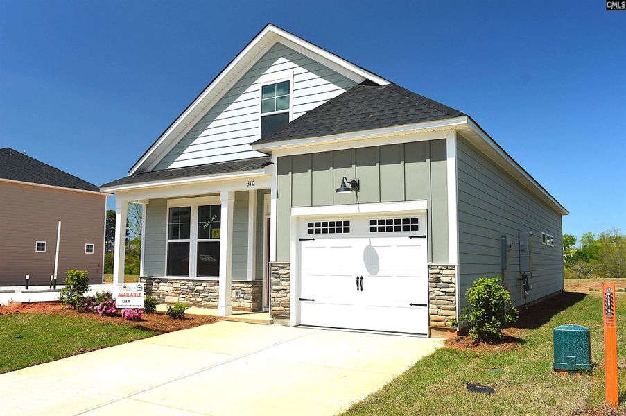 Front exterior of a new home in Bickley Station, Irmo, SC, highlighting curb appeal (Image 17).