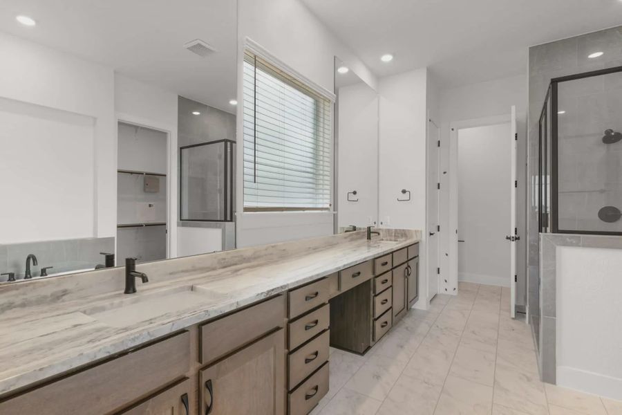 Representative furnished interior of a home built from the Drios by Chesmar Homes in Berry Creek Highlands, Georgetown (Image 10).