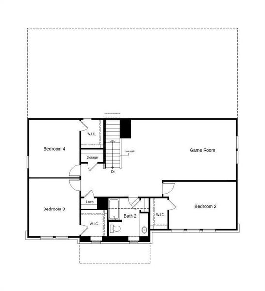2D floor plan layout of this home in Sierra Vista at Kelly Ranch, Aledo, TX (Image 3). 2D floor plan layout of this home in Sierra Vista at Kelly Ranch, Aledo, TX (Image 3).