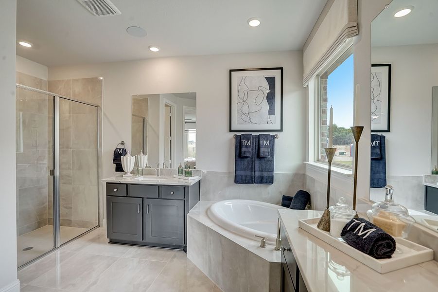Furnished interior view inside a new home in Cross Creek Meadows, Celina (Image 22).
