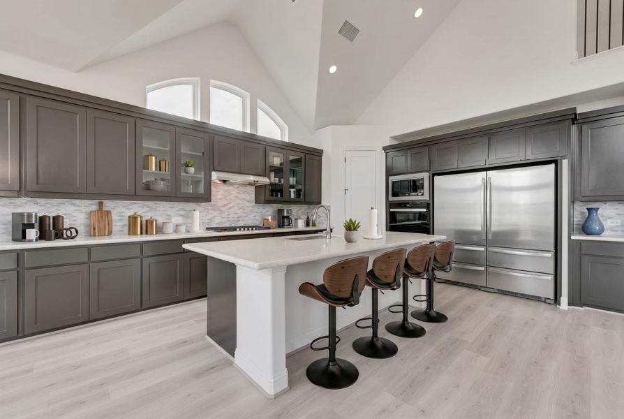 Furnished interior view inside a new home in Dominion of Pleasant Valley, Wylie (Image 12).