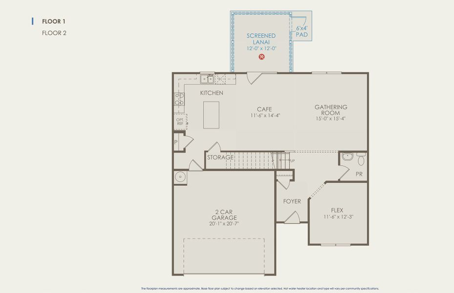 Rosella Floor Plan, Quick Move-In Home, Floor 1