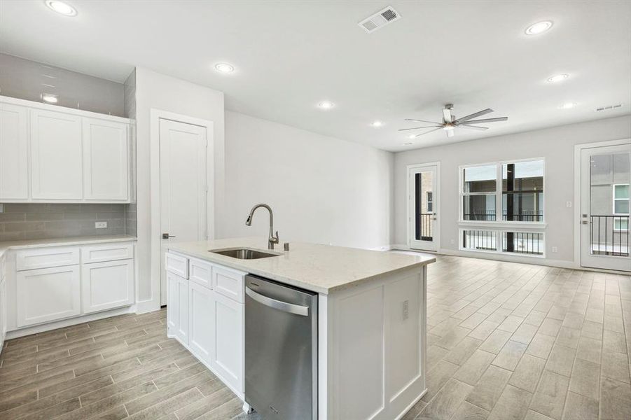 Furnished interior view inside a new home in SoHo Square, Dallas (Image 10).