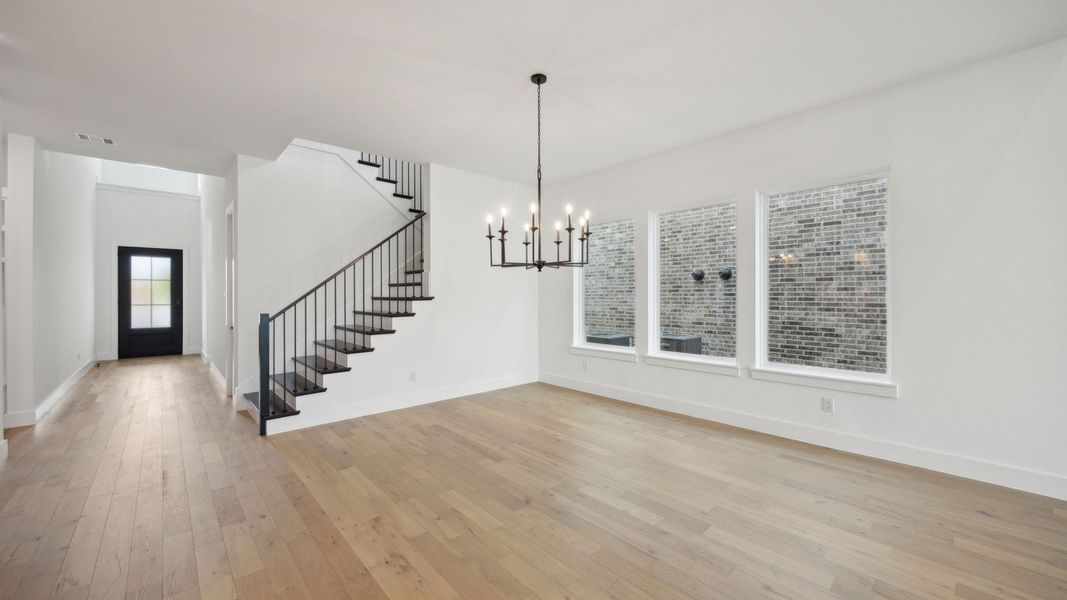 Representative unfurnished interior of a home built from the Mason III by Southgate Homes in Painted Tree 50' Series, McKinney (Image 17). Representative unfurnished interior of a home built from the Mason III by Southgate Homes in Painted Tree 50' Series, McKinney (Image 17).
