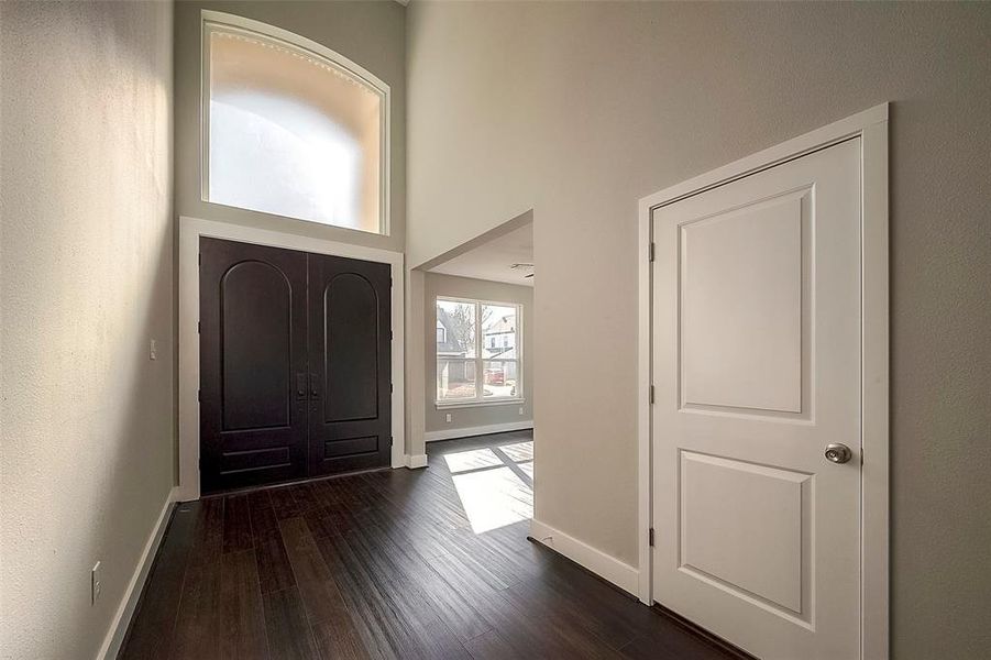 Grand entry with high ceilings