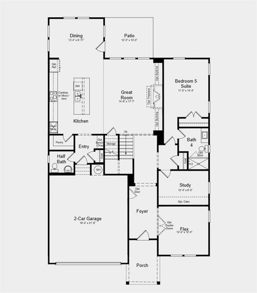 2D floor plan layout of this home in Nichols Farm, Dacula, GA (Image 2). 2D floor plan layout of this home in Nichols Farm, Dacula, GA (Image 2).