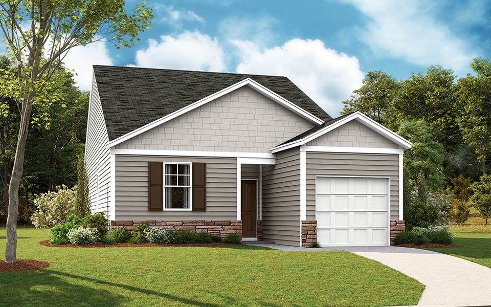 Representative exterior photo of a completed home built from the Holston by D.R. Horton in Clearwater Springs, Johnson City, TN (Image 1). Representative exterior photo of a completed home built from the Holston by D.R. Horton in Clearwater Springs, Johnson City, TN (Image 1).