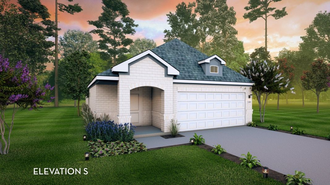 Representative exterior photo of a completed home built from the Maple by CastleRock Communities in Westridge, McKinney, TX (Image 16). Representative exterior photo of a completed home built from the Maple by CastleRock Communities in Westridge, McKinney, TX (Image 16).