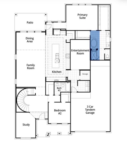 2D floor plan layout for the Regis Plan by Highland Homes in Mont Blanc, Schertz, TX (Image 3). 2D floor plan layout for the Regis Plan by Highland Homes in Mont Blanc, Schertz, TX (Image 3).