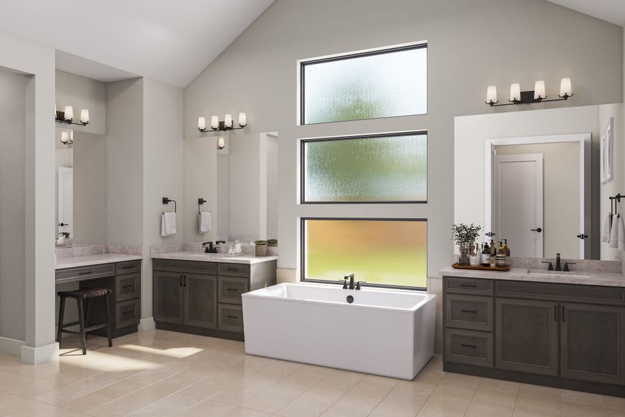 Representative furnished interior of a home built from the Camden by Tri Pointe Homes in The Estates at James Lane, Fulshear (Image 30).