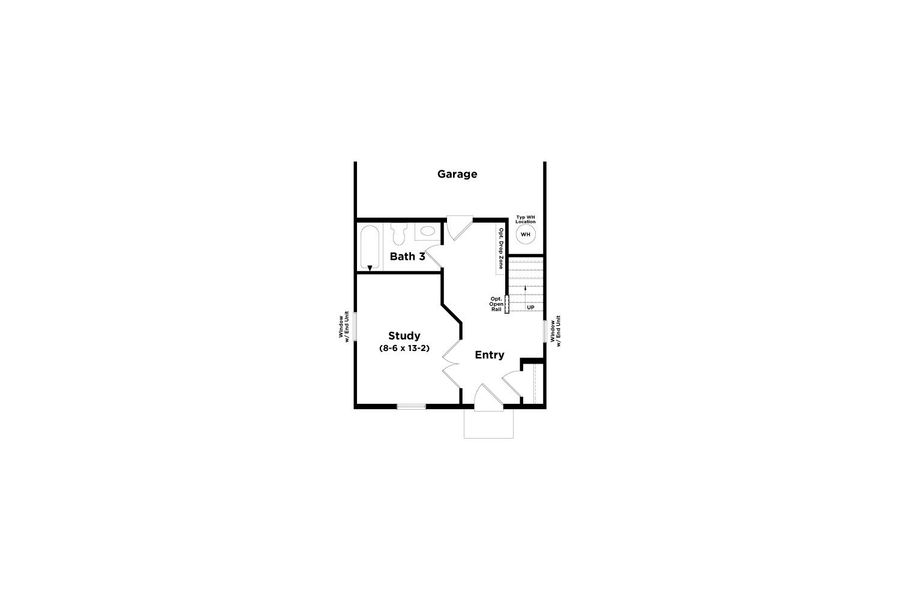 2D floor plan layout for the Seaton by DRB Homes in Barrett Pointe, Kennesaw, GA (Image 20).