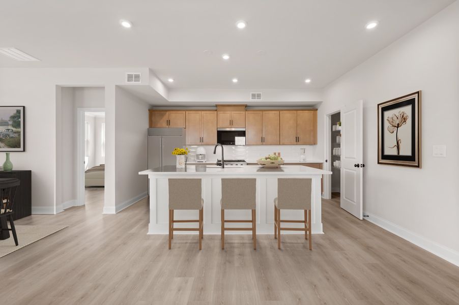 Representative furnished interior of a home built from the Brookwood by Beazer Homes in Cambridge at Steels Bridge, Canton (Image 7).