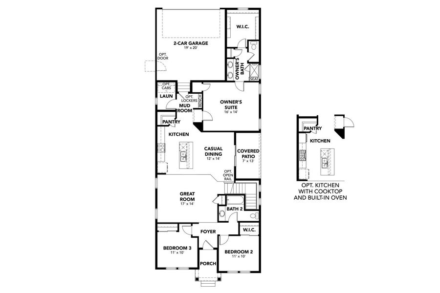 2D floor plan layout for the Dillon by Brightland Homes in Westerly, Erie, CO (Image 4).