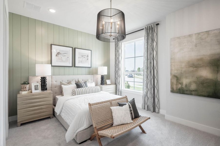 Furnished interior view inside a new home in Bridgeland, Cypress (Image 22).
