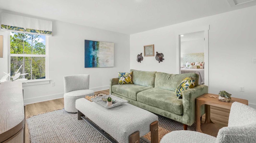 Representative furnished interior of a home built from the Alabaster by D.R. Horton in Colonial East, Panama City Beach (Image 25). Representative furnished interior of a home built from the Alabaster by D.R. Horton in Colonial East, Panama City Beach (Image 25).