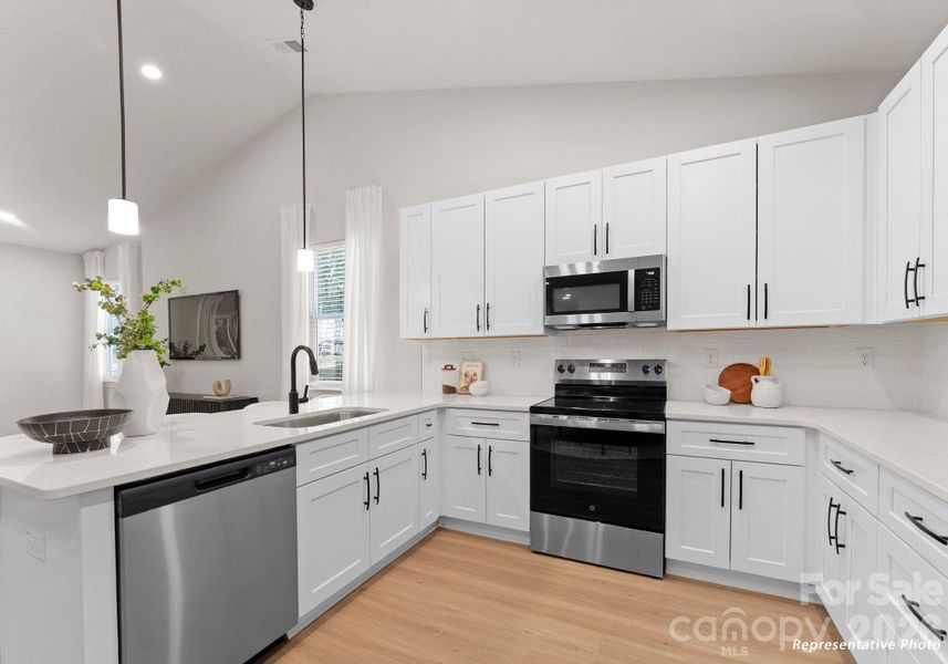 Furnished interior view inside a new home in , Charlotte (Image 19).