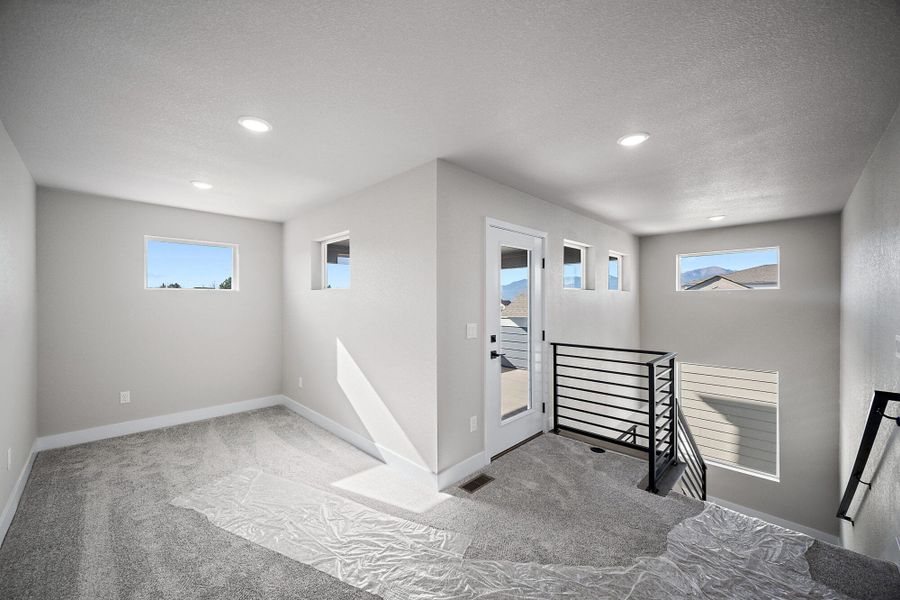 Spacious, unfurnished interior of a new home in Pony Park, Colorado Springs (Image 26). Spacious, unfurnished interior of a new home in Pony Park, Colorado Springs (Image 26).