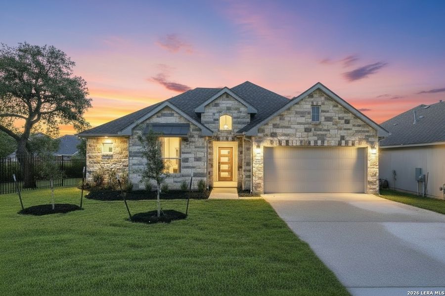 Front exterior of a new home in , Kerrville, TX, highlighting curb appeal (Image 22). Front exterior of a new home in , Kerrville, TX, highlighting curb appeal (Image 22).