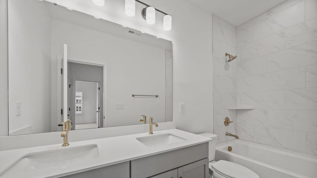 The Brentwood Plan by DRB Homes in River District, Charlotte NC.- Bathroom The Brentwood Plan by DRB Homes in River District, Charlotte NC.- Bathroom