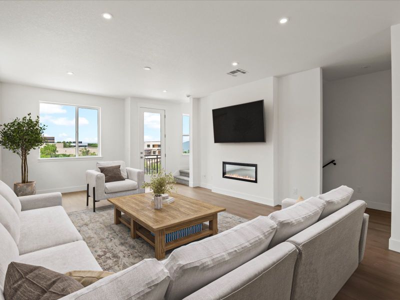 Furnished interior view inside a new home in Ascent at Inverness, Englewood (Image 3).