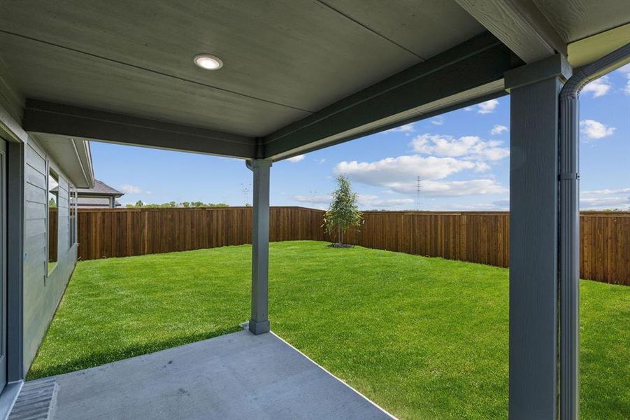 Patio in the Harper home plan by Trophy Signature Homes – REPRESENTATIVE PHOTO Patio in the Harper home plan by Trophy Signature Homes – REPRESENTATIVE PHOTO