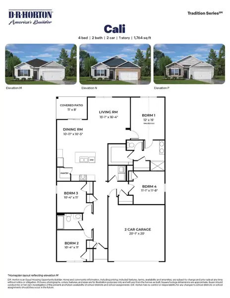 2D floor plan layout of this home in Colly Farm, Stokesdale, NC (Image 3).