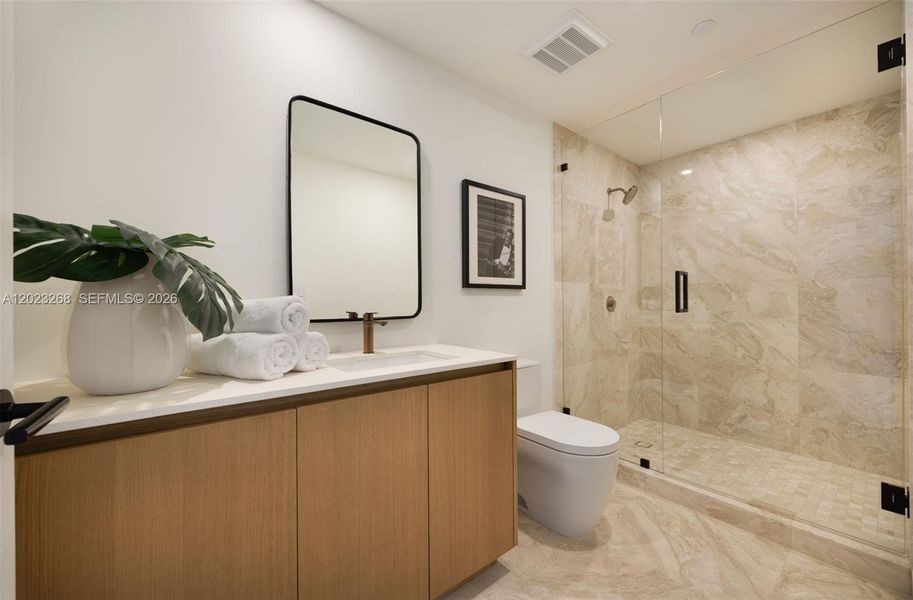 Furnished interior view inside a new home in , Bay Harbor Islands (Image 34).