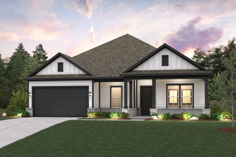 A house with a garage. A house with a garage.