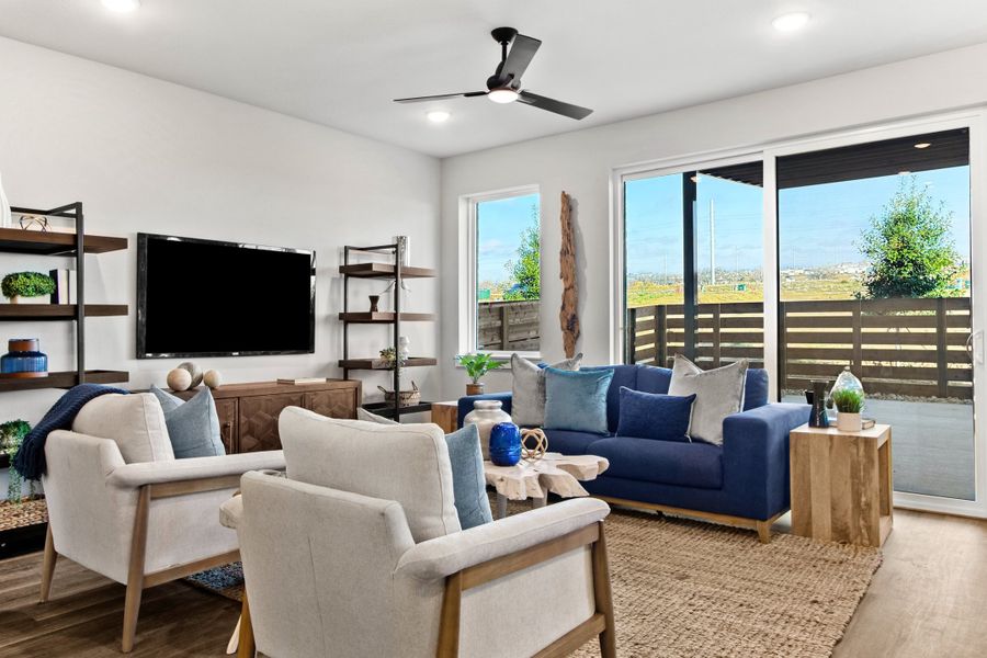 Furnished interior view inside a new home in Wildridge, Oak Point (Image 7).