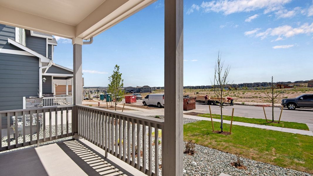 Exterior details and patio area of a home in Trails at Crowfoot, Parker (Image 29). Exterior details and patio area of a home in Trails at Crowfoot, Parker (Image 29).