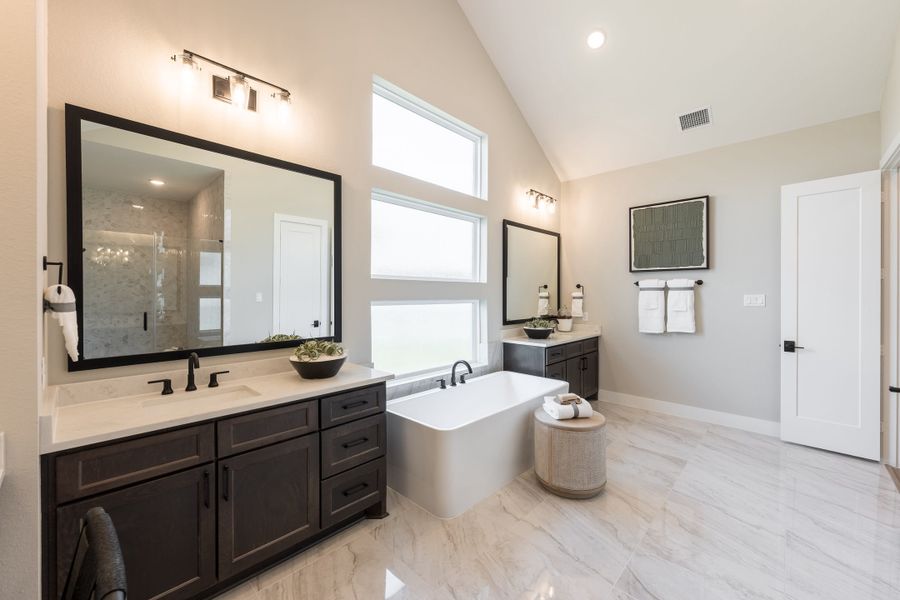 Representative furnished interior of a home built from the Camden by Tri Pointe Homes in Bridgeland, Cypress (Image 35).