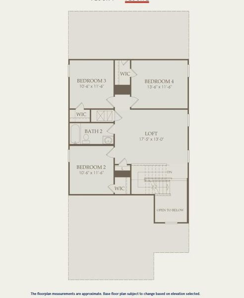 2D floor plan layout of this home in Decker Farms, Magnolia, TX (Image 3).