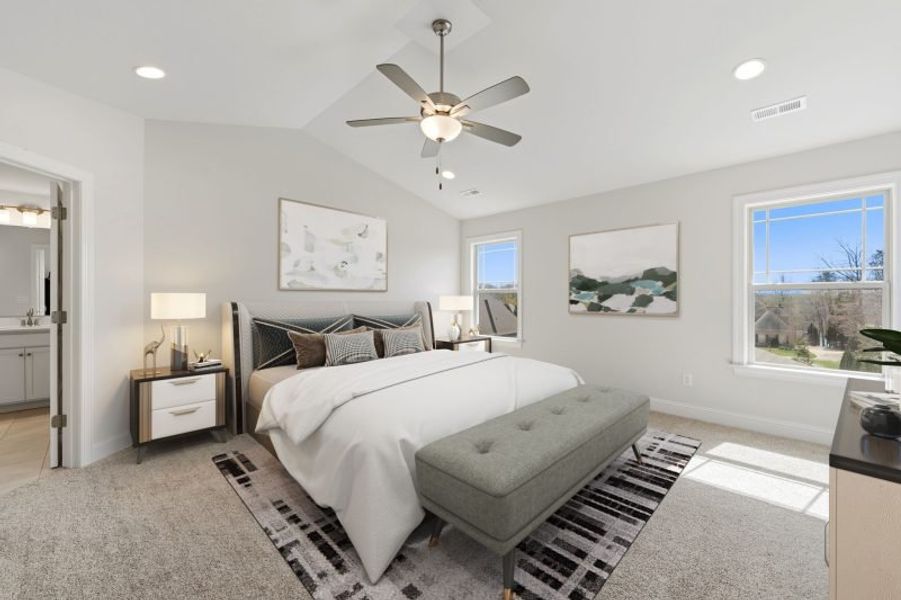 Furnished interior view inside a new home in Blacksmith, Stokesdale (Image 42).