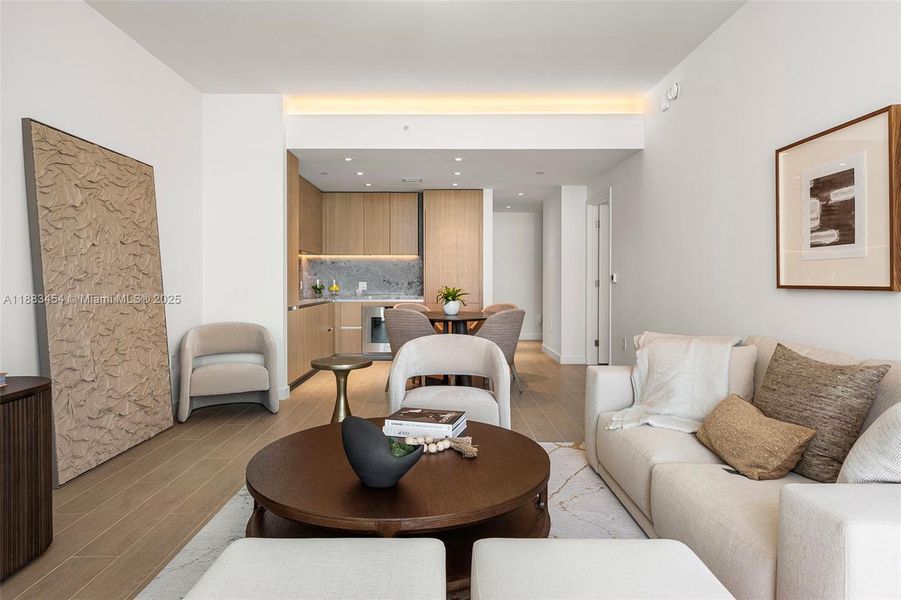 Furnished interior view inside a new home in , Miami Beach (Image 5).