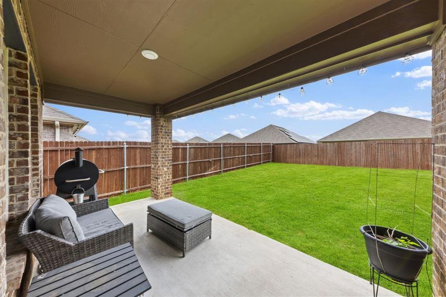 Exterior details and patio area of a home in , Ennis (Image 24).