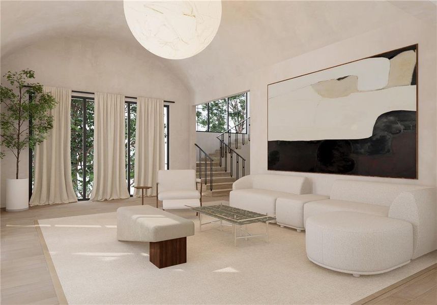 Furnished interior view inside a new home in , Atlanta (Image 6). Furnished interior view inside a new home in , Atlanta (Image 6).