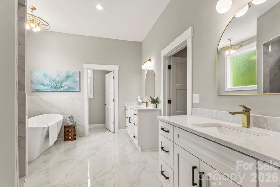 Furnished interior view inside a new home in , Clover (Image 34).