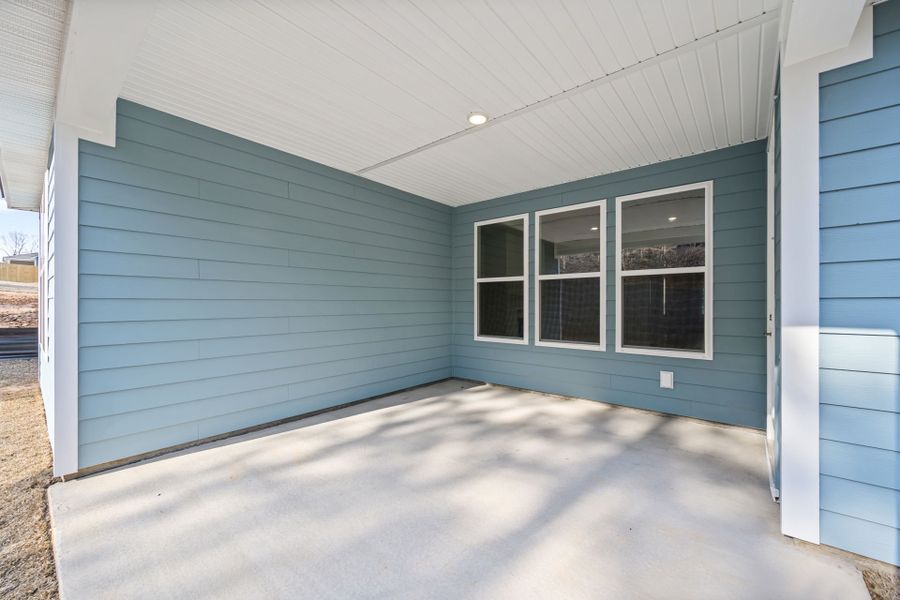 Exterior details and patio area of a home in Grand Arbor, Blythewood (Image 3).