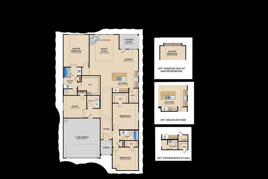 2D floor plan layout of this home in La Terra at Uptown Celina, Celina, TX (Image 1). 2D floor plan layout of this home in La Terra at Uptown Celina, Celina, TX (Image 1).