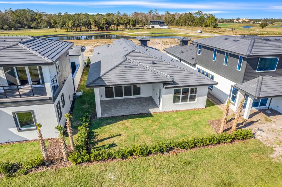Representative exterior photo of a completed home built from the Marbella by ABD Development in Hampton Green at Providence, Davenport, FL (Image 27).